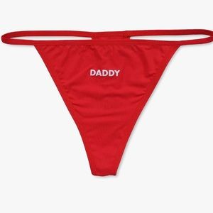 Daddy red thong